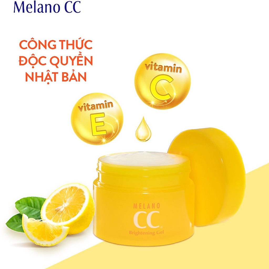 Gel dưỡng ẩm Rohto CC Melano dưỡng trắng, giảm đốm nâu 100g