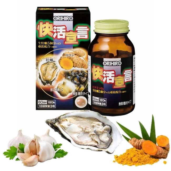 Viên uống Orihiro chiết xuất hàu nghệ, bổ thận, tăng cường sinh lí 180 viên