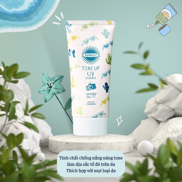 Tinh chất chống nắng Kose Suncut nâng tông da SPF50+ PA++++ 80g