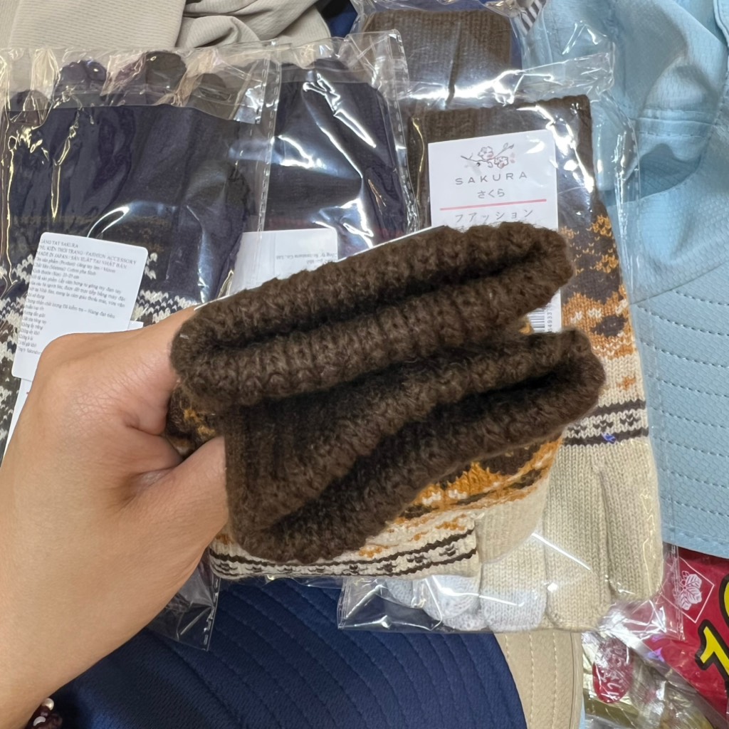 Găng tay len Sakura có cảm ứng điện thoại