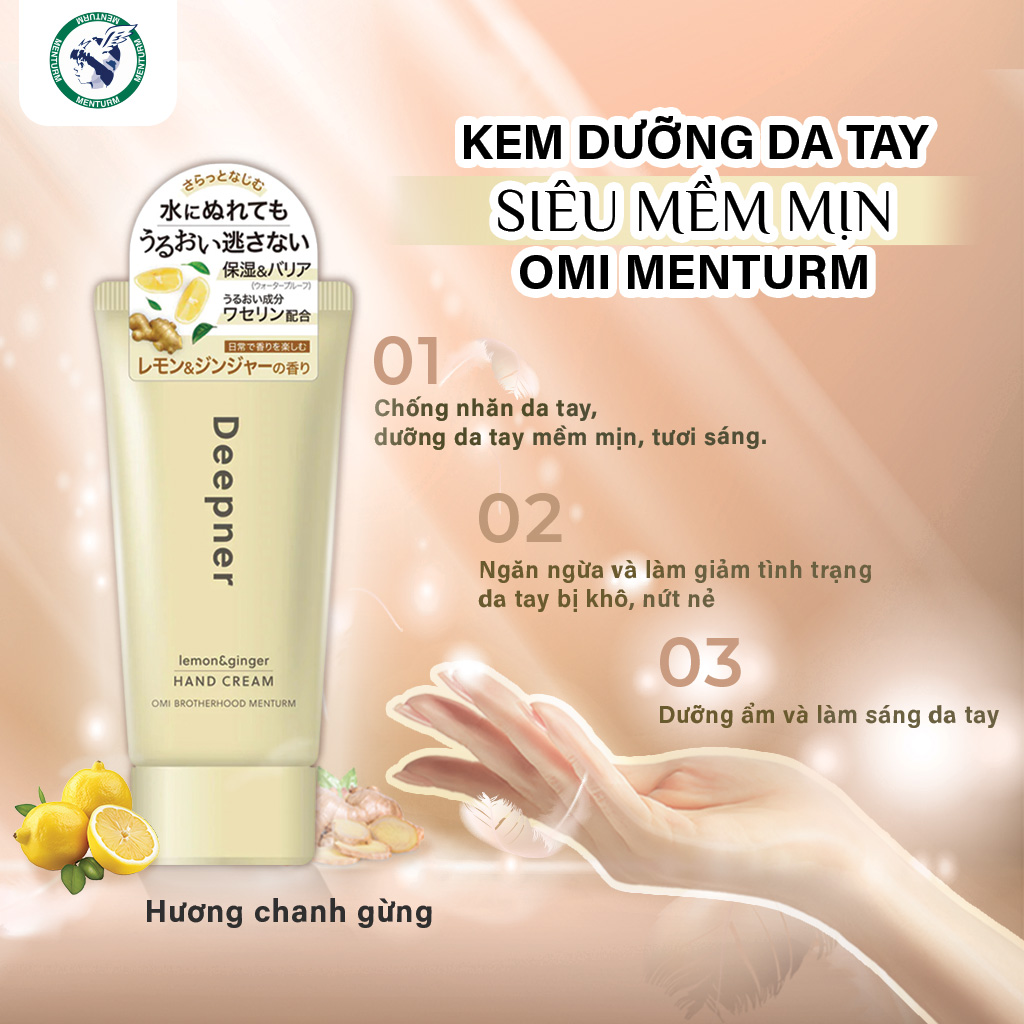 Kem dưỡng da tay Omi Brothers, thẩm thấu sâu, hương Chanh Gừng 40g