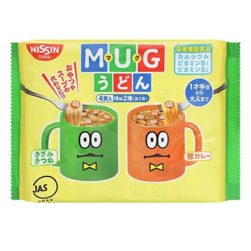 Mì MUG Nissin cho trẻ em set 4 gói (trắng)