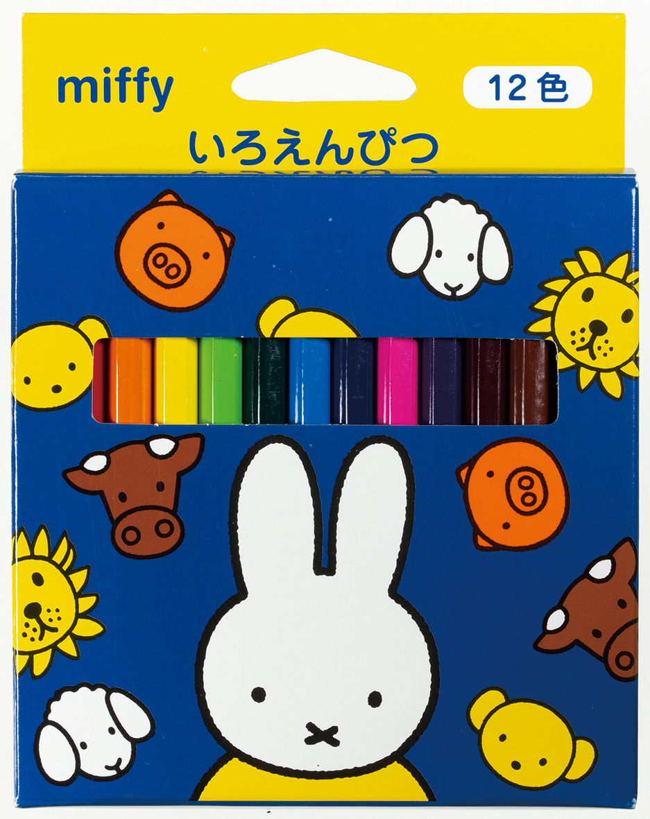 Bút chì màu Kutsuwa thỏ Miffy 12 màu