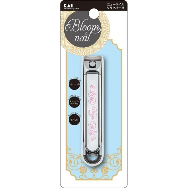 Bấm móng tay inox mẫu hoa văn KAI (cỡ lớn)