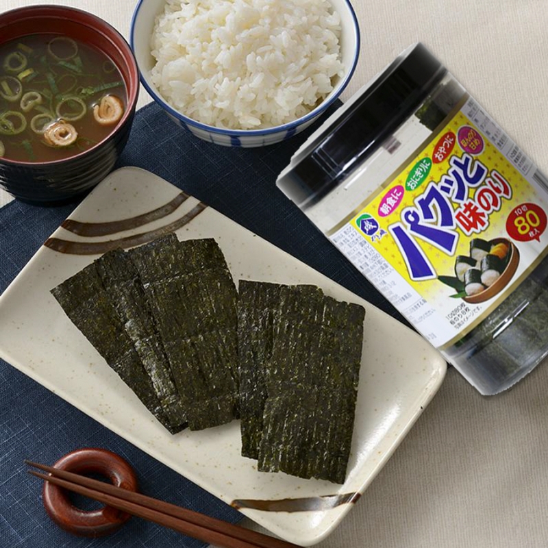 Rong biển sấy khô ăn liền PAKUTTO NORI 80 miếng