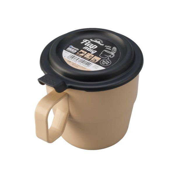 Cốc uống nước có nắp Inomata 360ml - Màu be