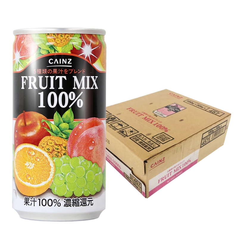 Nước ép Cainz Fruits Mix 100% vị trái cây tổng hợp 190g