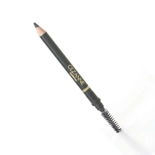 Bút kẻ mày Cezanne kèm cọ đa năng 1.2g (Black) (Black)