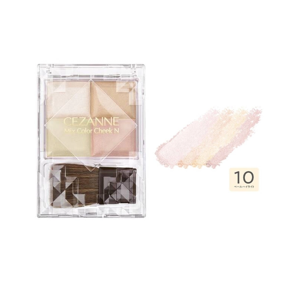 Phấn má hồng Cezanne 4 ô Mix Color Cheek 7.1g (10 - Pale Highlights)