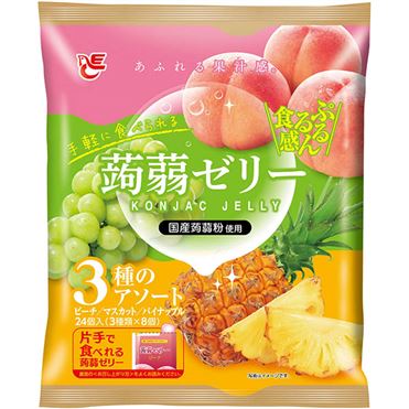Thạch Ace Konnyaku Jelly Peach/Muscat/Pineapple 480g
