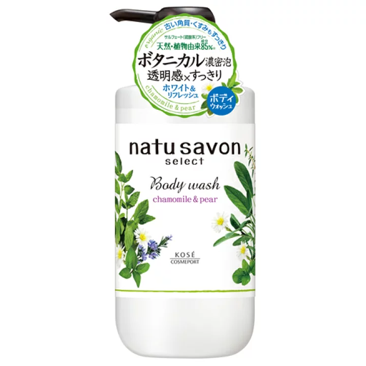 Sữa tắm tạo bọt làm mềm mịn da Softymo Natu Savon chai 500ml (nhiều mùi) (Hoa cúc và lê)