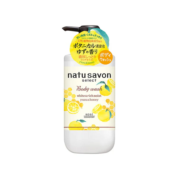 Sữa tắm tạo bọt làm mềm mịn da Softymo Natu Savon chai 500ml (nhiều mùi) (Cam Yuzu và mật ong)