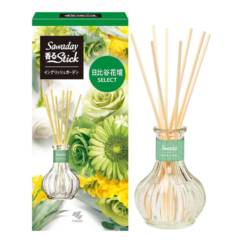 Cắm thơm phòng Sawaday Stick hương hoa 70ml (3 loại) (Vườn thiên nhiên (Xanh lá))