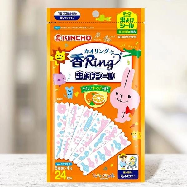 Miếng dán chống muỗi Kincho hình thỏ 24 miếng - Hương cam dịu nhẹ