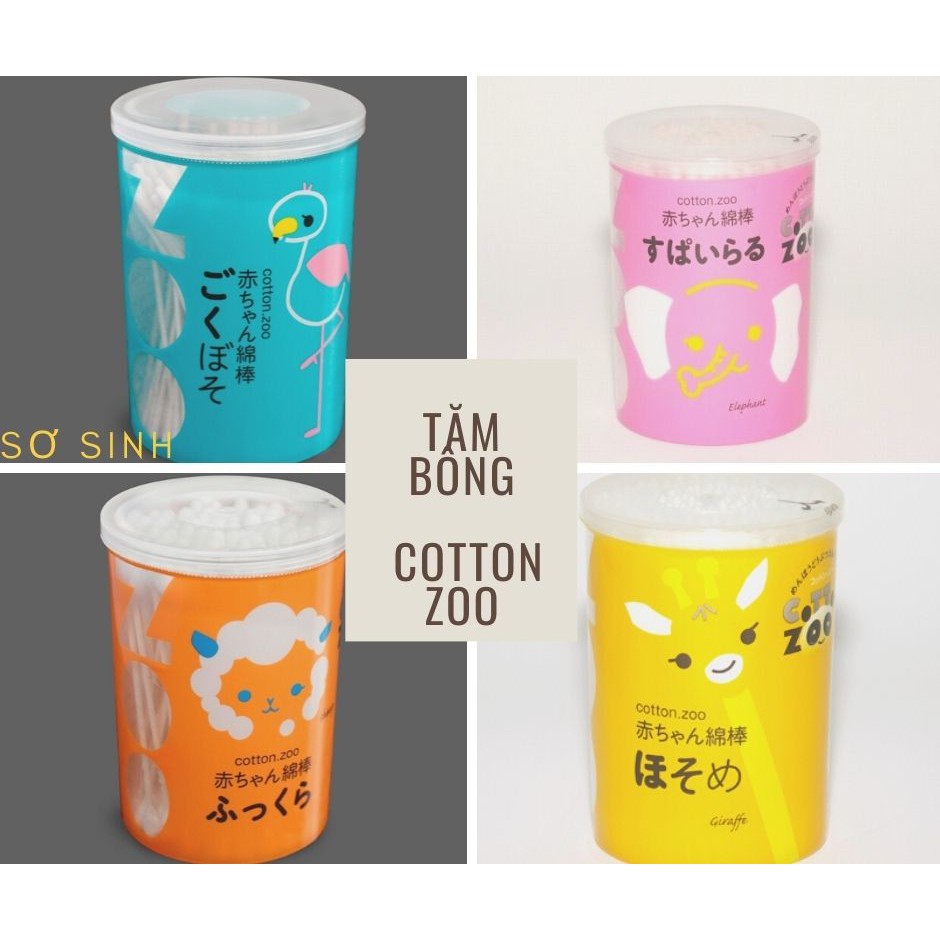 Tăm bông trẻ em Cotton Zoo hình hươu  hộp 200 cây