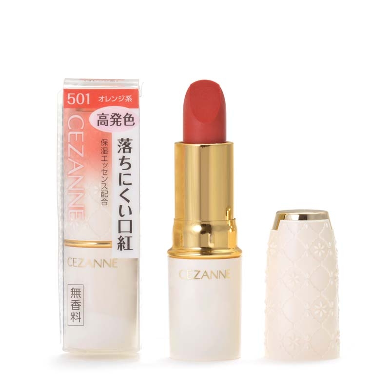 Son môi Cezanne Lasting Lip Color N thỏi 3.9g (501 - Đỏ cam)