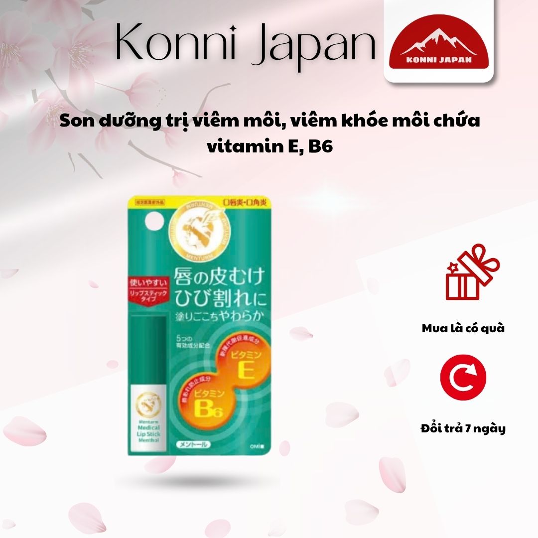 SON DƯỠNG BẠC HÀ DÀNH CHO MÔI KHÔ VÀ NỨT NẺ OMI MENTURM