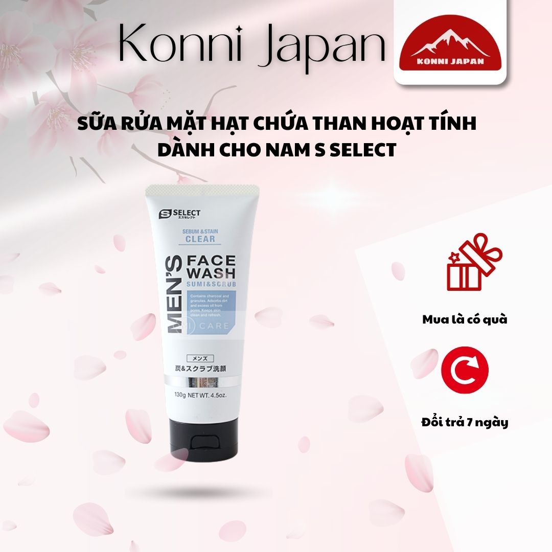 SỮA RỬA MẶT HẠT CHỨA THAN HOẠT TÍNH DÀNH CHO NAM S SELECT