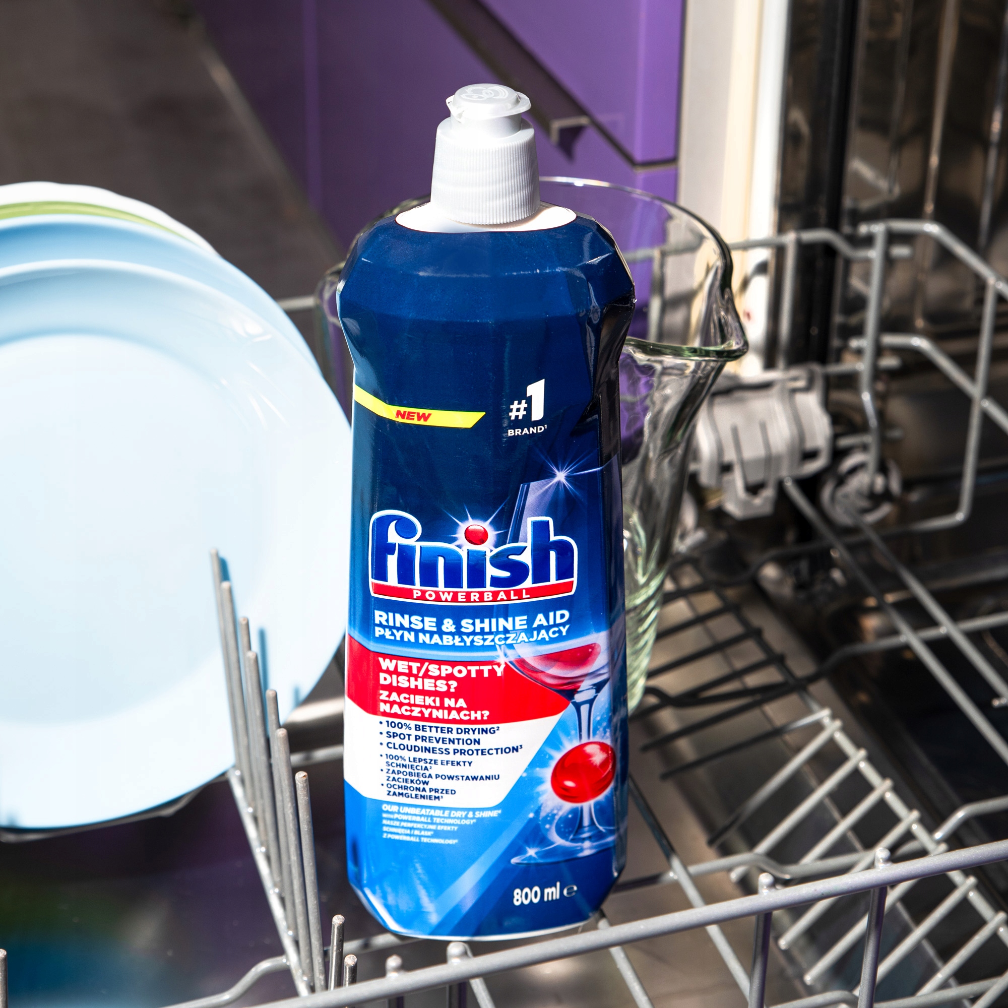 Nước làm bóng bát đĩa Finish XL Pack 800ml