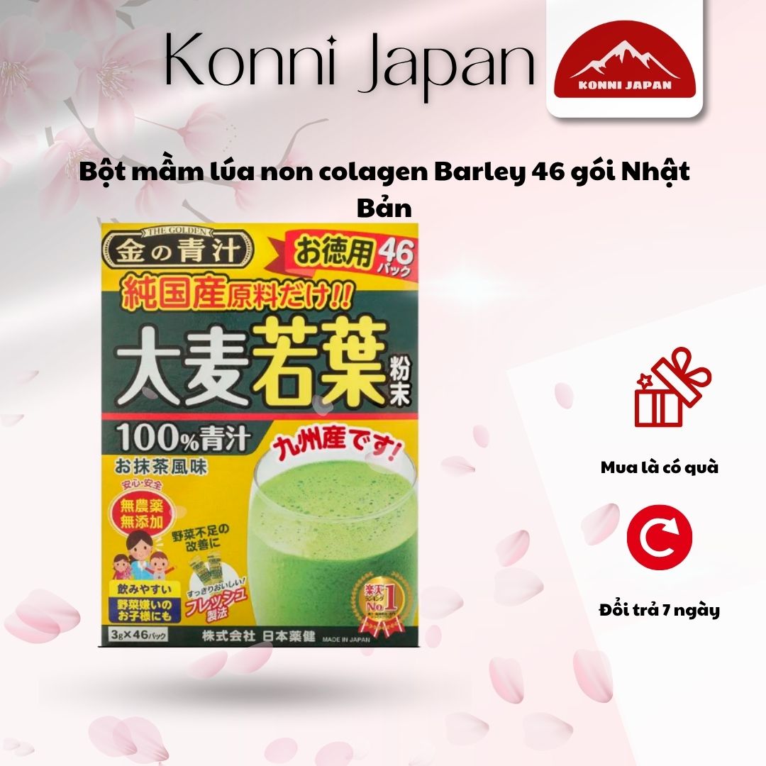 Bột mầm lúa non colagen Barley 46 gói