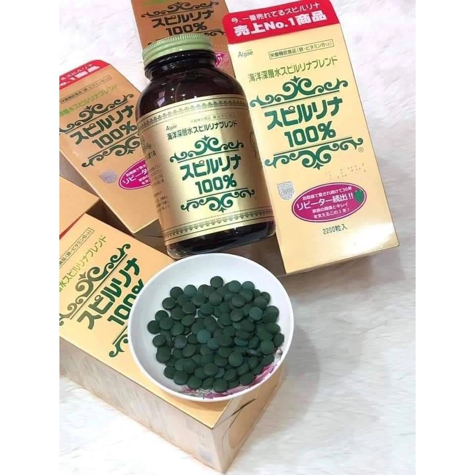 Viên uống tảo xoắn Algae Spirulina hộp 2200 viên