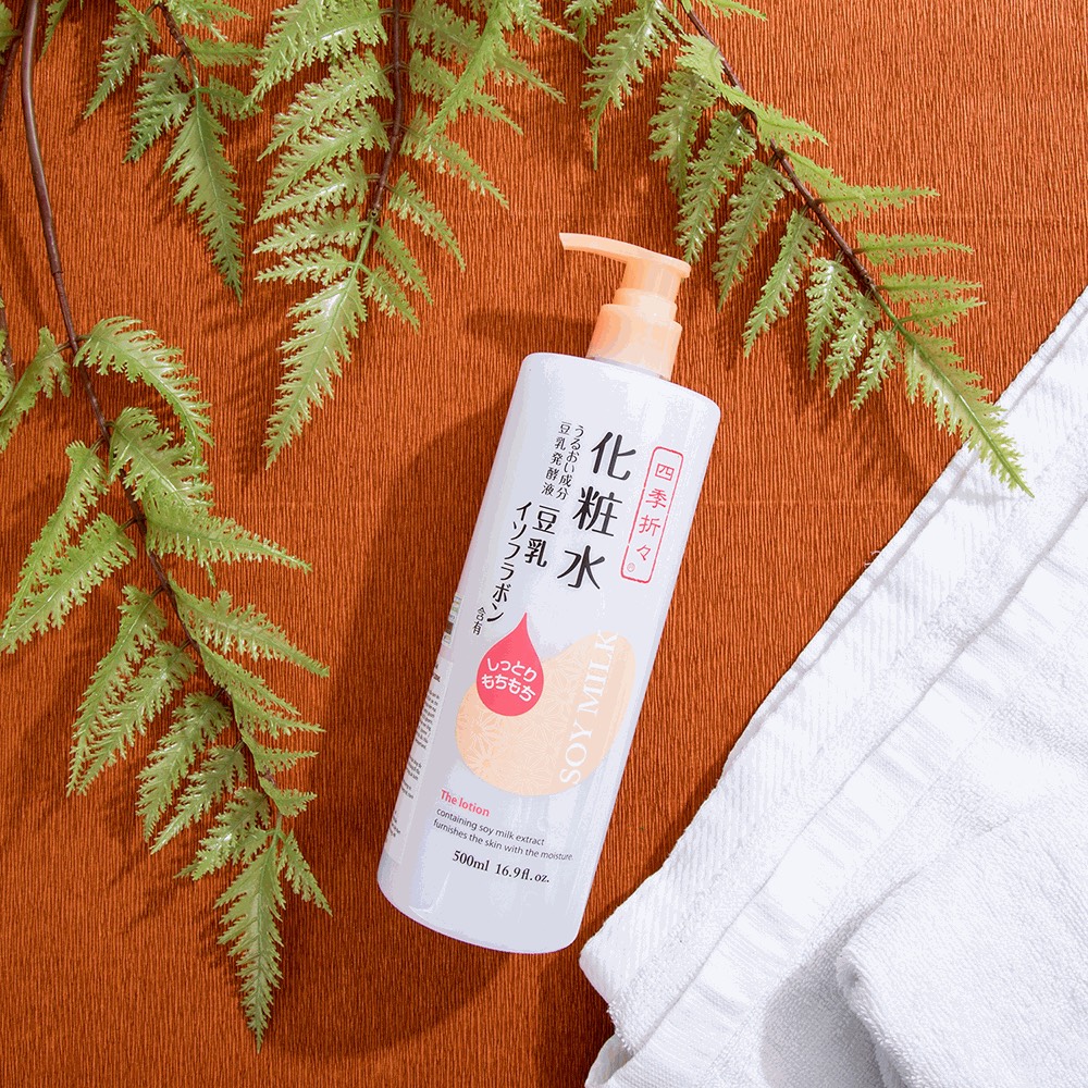 Nước hoa hồng Kumano Soymilk Shikiori dưỡng ẩm chiết xuất đậu nành 500ml