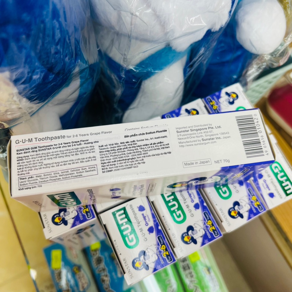 Kem đánh răng Sunstar Gum vị nho cho bé