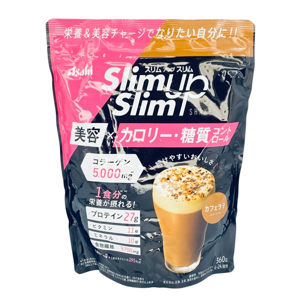 Bột giảm cân Asahi Slim Up bổ sung Collagen 360g - Vị cafe latte