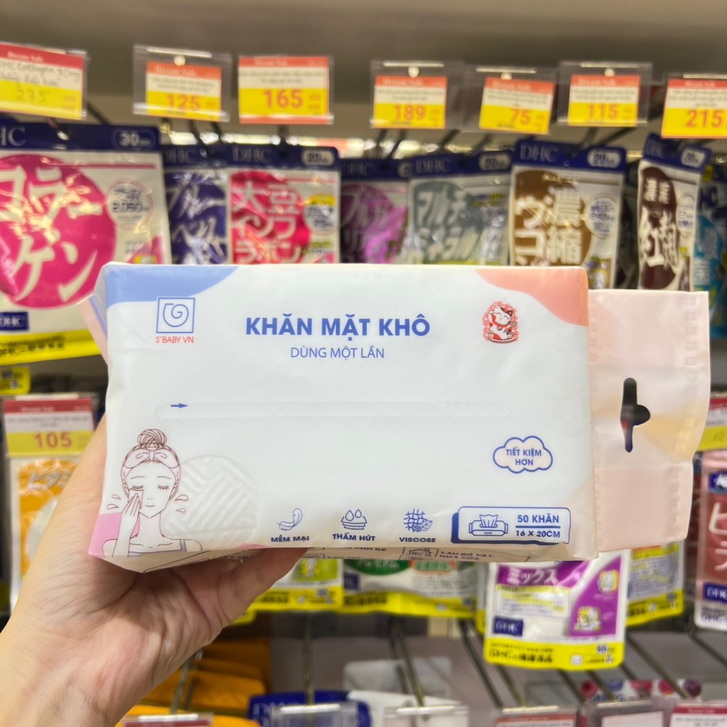 Khăn mặt khô dùng 1 lần S’baby