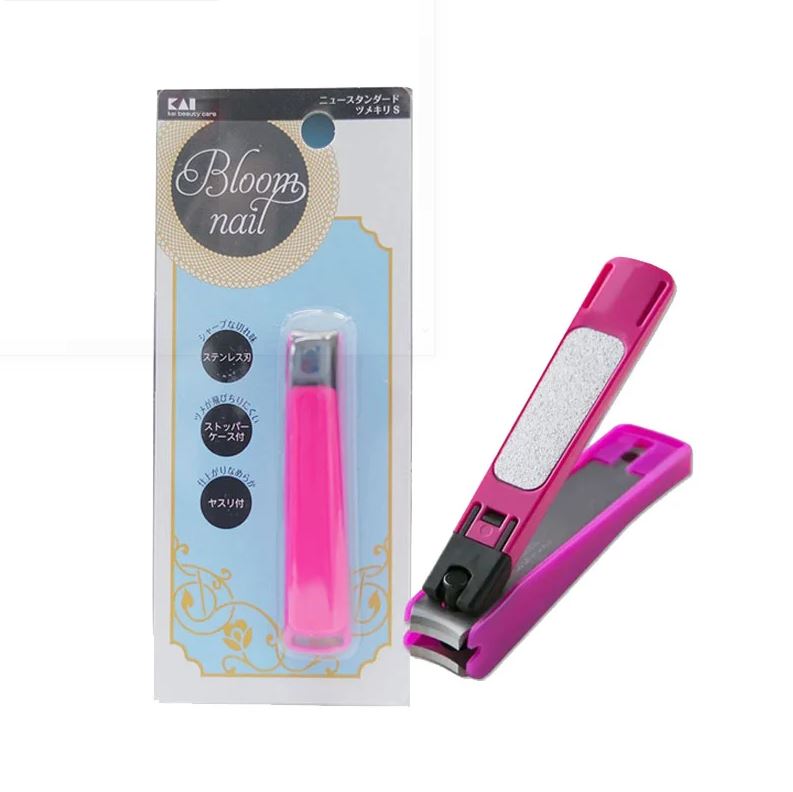 Bấm móng tay thân nhựa KAI (màu hồng size S)