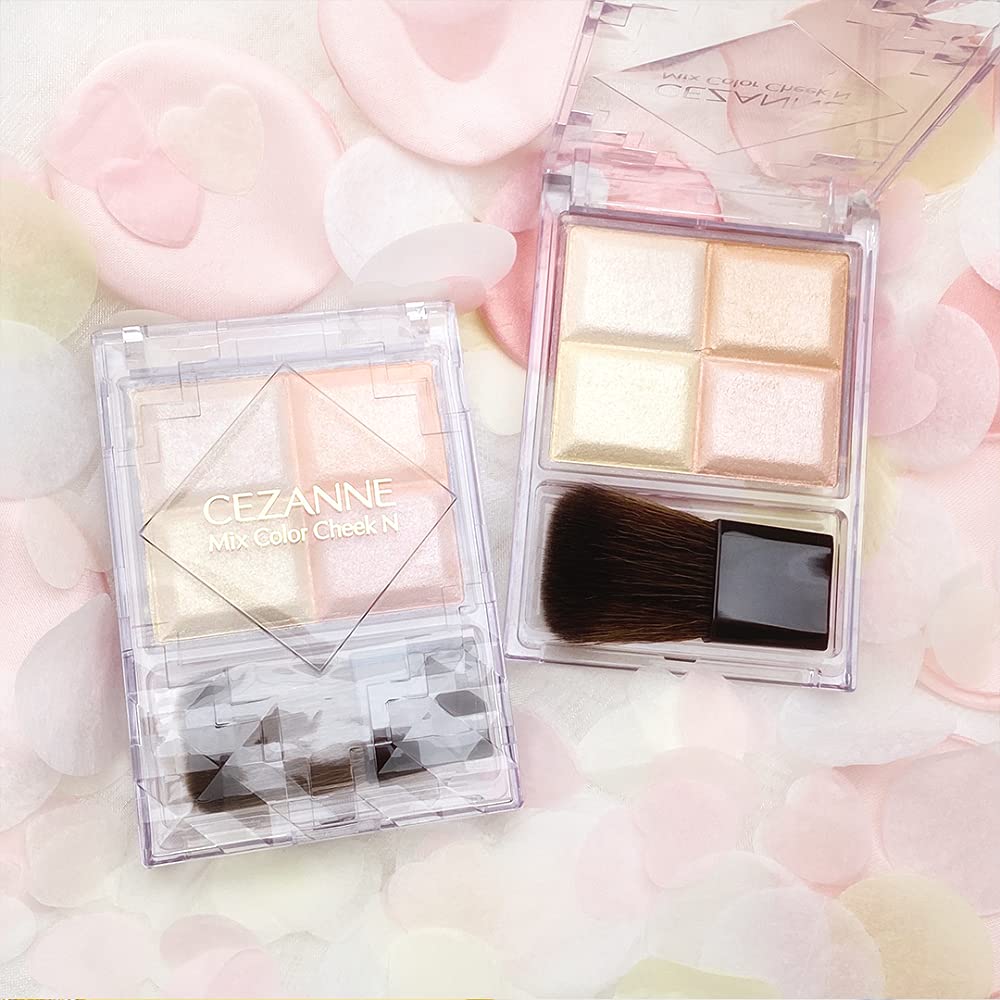 Phấn má hồng Cezanne 4 ô Mix Color Cheek 7.1g (10 - Pale Highlights)