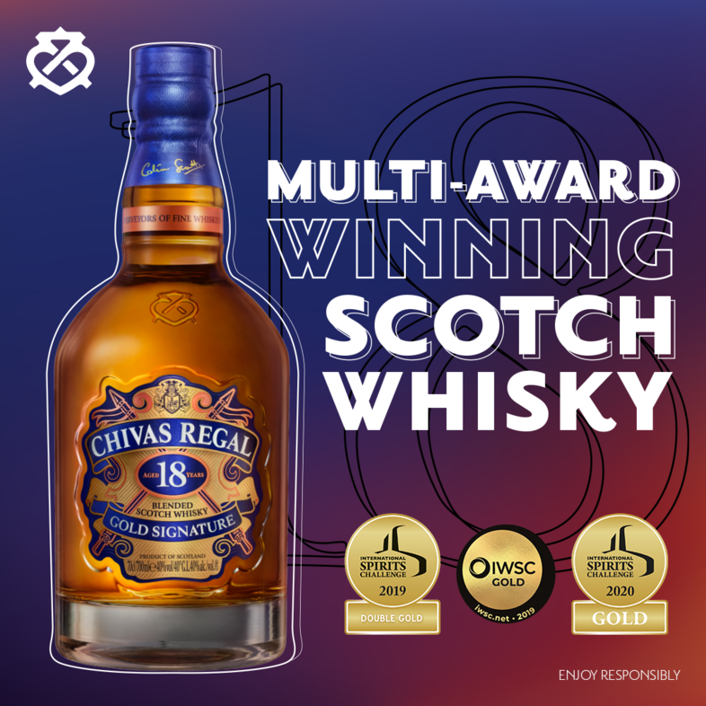 Rượu Chivas Regal 18-year-old Gold Signature 1000ml (duty free Nhật)