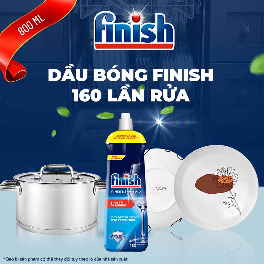 Nước làm bóng bát đĩa Finish XL Pack 800ml