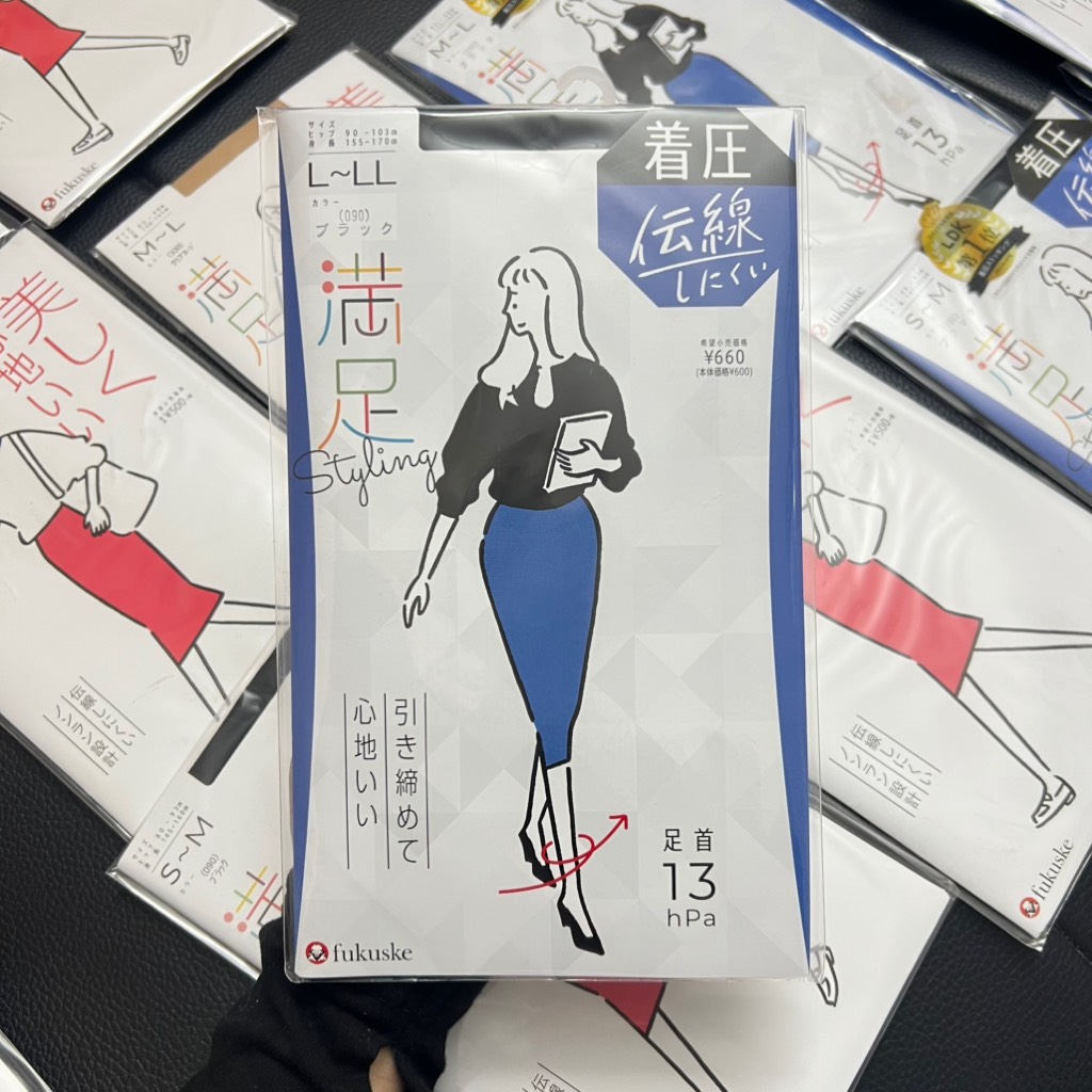 Quần tất Fukuske - Bó - Che khuyết điểm 10D màu đen size L-LL