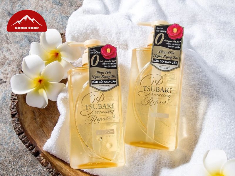 Dầu gội xả Tsubaki phục hồi hư tổn và giúp tóc bóng mượt