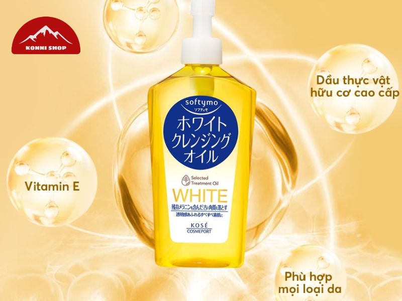 Dầu tẩy trang Kose Softymo 230ml (4 loại)  (White cleansing) (Speedy cleansing)