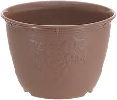 Chậu trồng cây, hoa Yamada 24cm - nâu