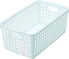 Giỏ đựng đồ Inomata rộng có tay cầm-xanh nhạt