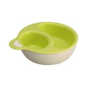 Bát ăn dặm chia ngăn Inomata - xanh
