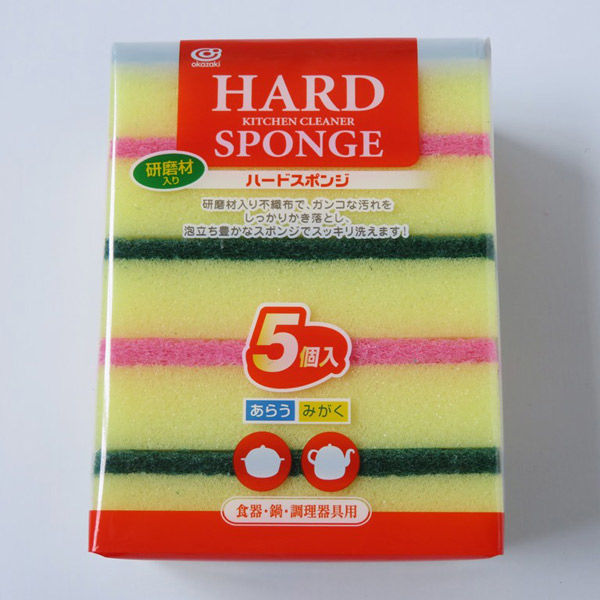 Set 5 miếng xốp rửa bát 1 mặt ráp Okazaki (mẫu mới)