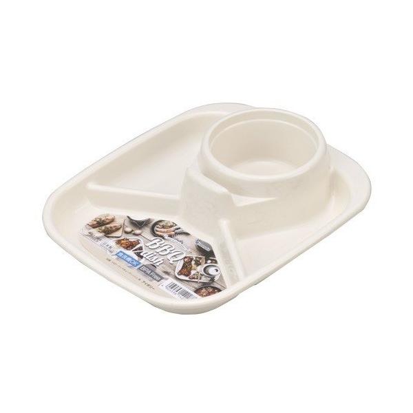 Khay ăn BBQ Inomata 4 ngăn - trắng