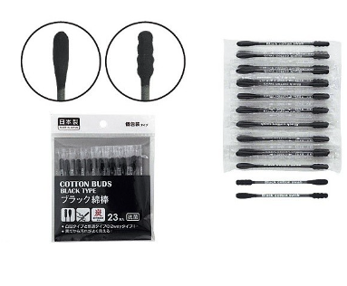 Bông ngoáy tai đen 2 đầu 23 chiếc