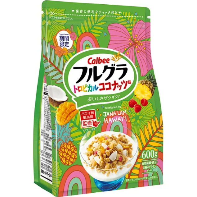 Ngũ cốc Calbee hoa quả nhiệt đới (xanh lá)