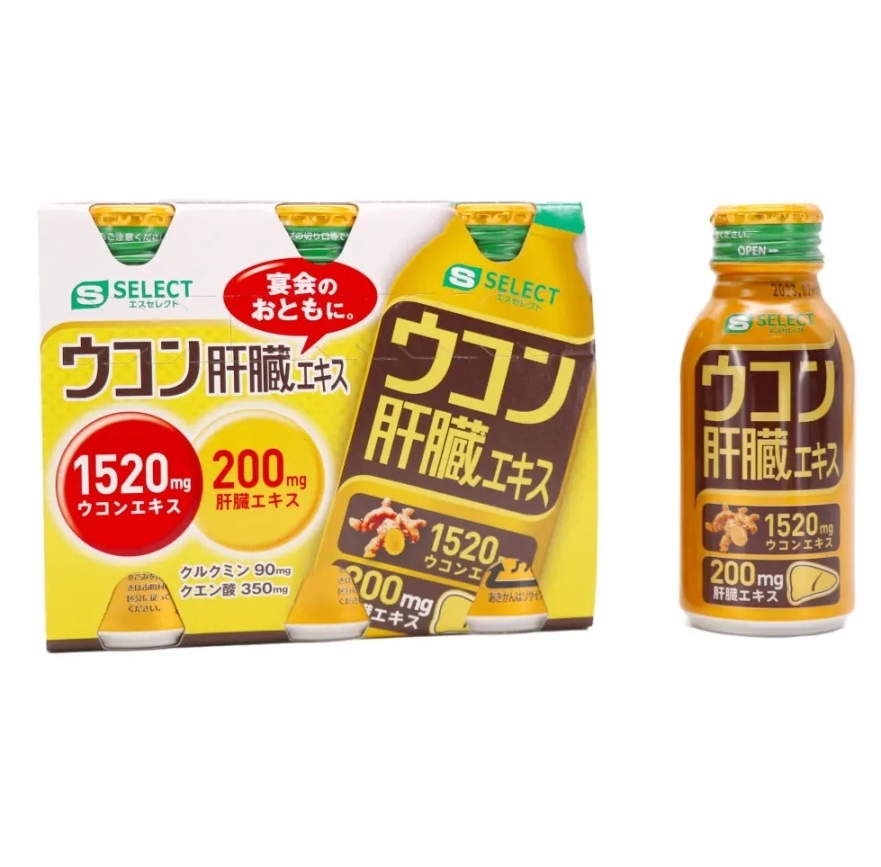 Nước uống bổ gan, giải rượu S Select Turmeric Liver Extract lốc 6 chai x 100ml