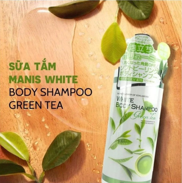 Sữa tắm Manis White Body Shampoo trắng da (Mùi hương trà xanh)