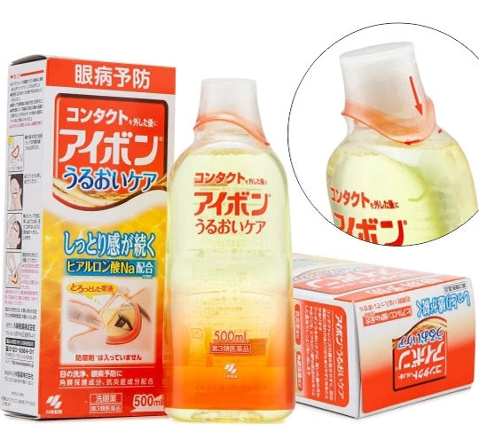 Nước rửa mắt Kobayashi Eyebon W Vitamin chai 500ml (5 loại) (Dưỡng ẩm)