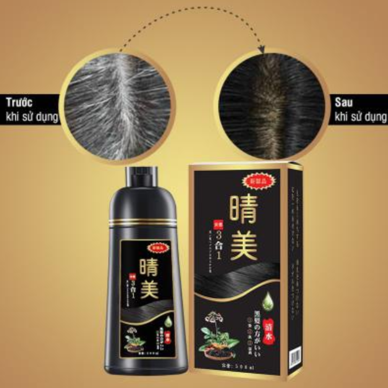 Dầu gội nhuộm tóc hữu cơ Komi (Nâu đen)