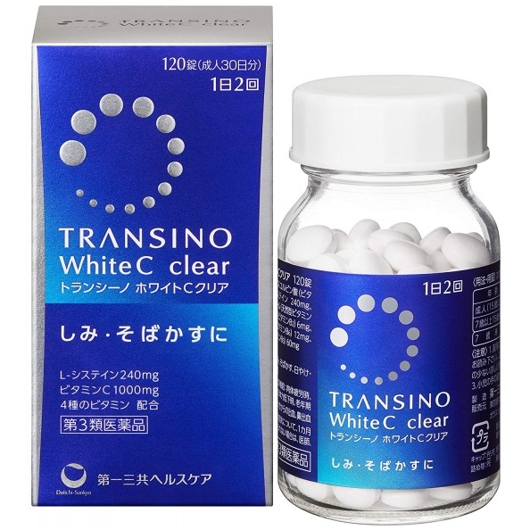 Viên uống trị nám Transino White C Clear trắng da 120 viên