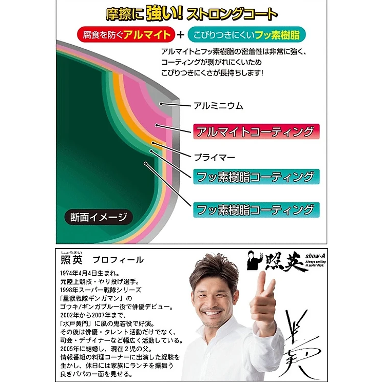 Chảo chống dính cao cấp 5 lớp đáy từ sâu lòng Show-A - Tròn size 24cm