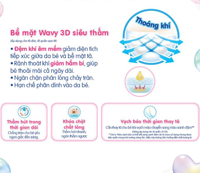 Bỉm Merries tã dán size M 52+2 miếng